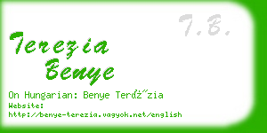 terezia benye business card